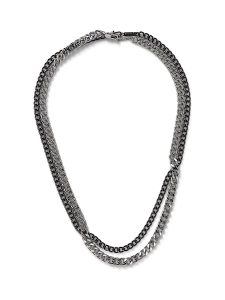 Mixed Metal Multirow Black Necklace (Q88655) | AZN 40