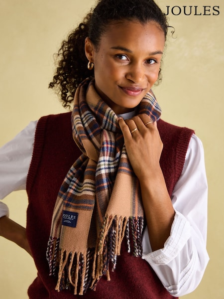 Joules Langtree Rust Brown Scarf (Q88656) | R$ 165