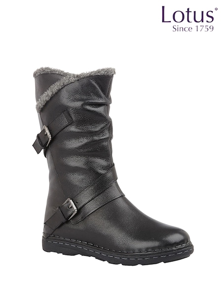 Negro azabache - Lotus Leg Boots (Q88704) | 140 €