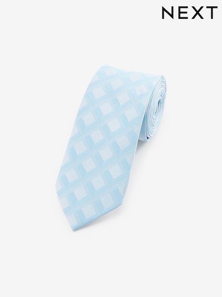 Light Blue Slim Diamond Jacquard Tie (Q88754) | €7.50