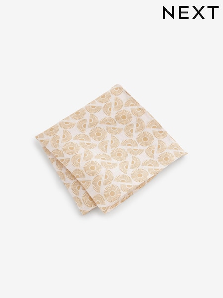 Neutral/Yellow Sun Linen Pocket Square (Q88771) | €6