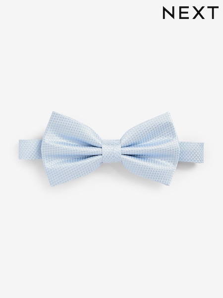 Light Blue Textured Silk Bow Tie (Q88827) | AED39