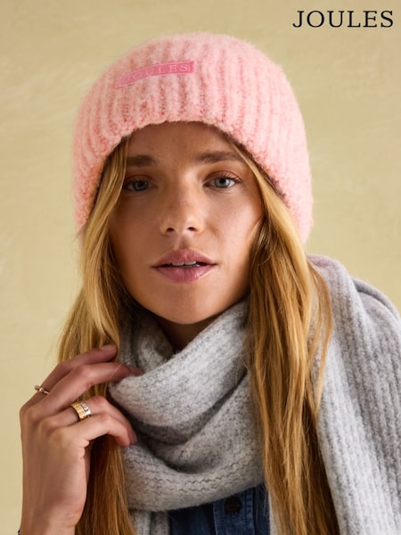 Joules Caversham Pink Beanie Hat (Q88855) | €28