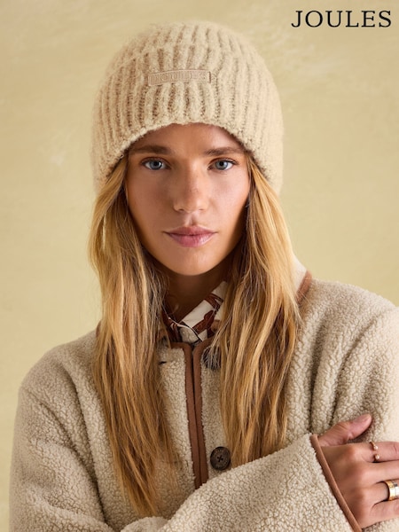 Joules Caversham Oatmeal Beanie Hat (Q88863) | €28