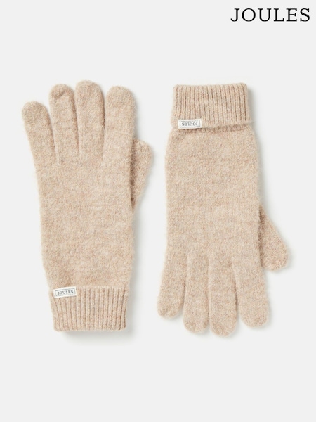Joules Oatmeal Knitted Gloves (Q88923) | €13.50