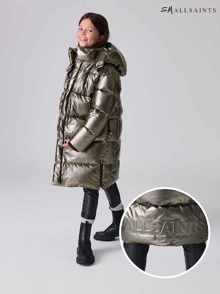 smALLSAINTS Metallic Longline Padded Girls Coat (Q89188) | AED276 - AED288