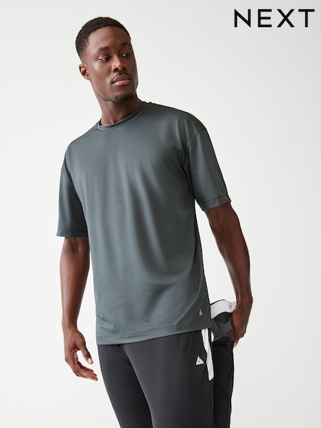Slate Active Relaxed Fit Textured Training T-Shirt (Q89212) | €5