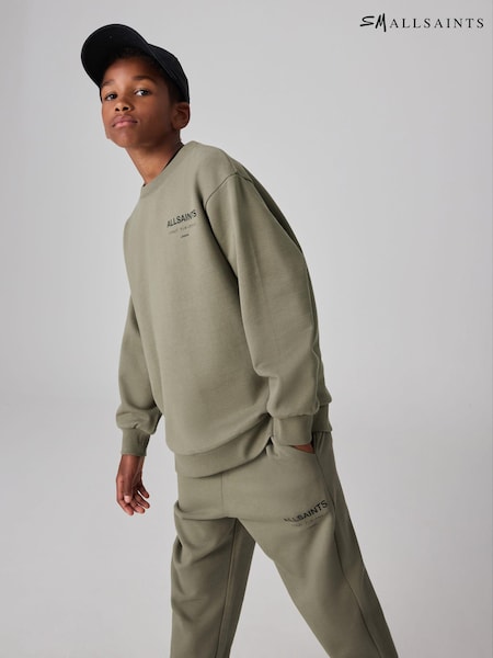 smALLSAINTS Khaki Green Oversized Underground Crew Sweatshirt (Q89263) | €42 - €48