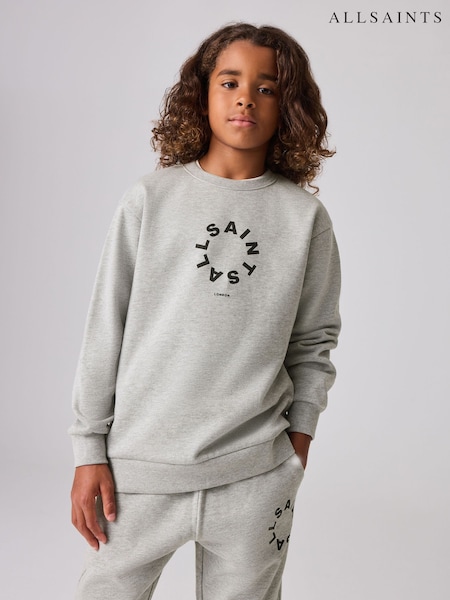 smALLSAINTS Grey Tierra Oversized Logo Crew Sweatshirt (Q89269) | €21 - €24