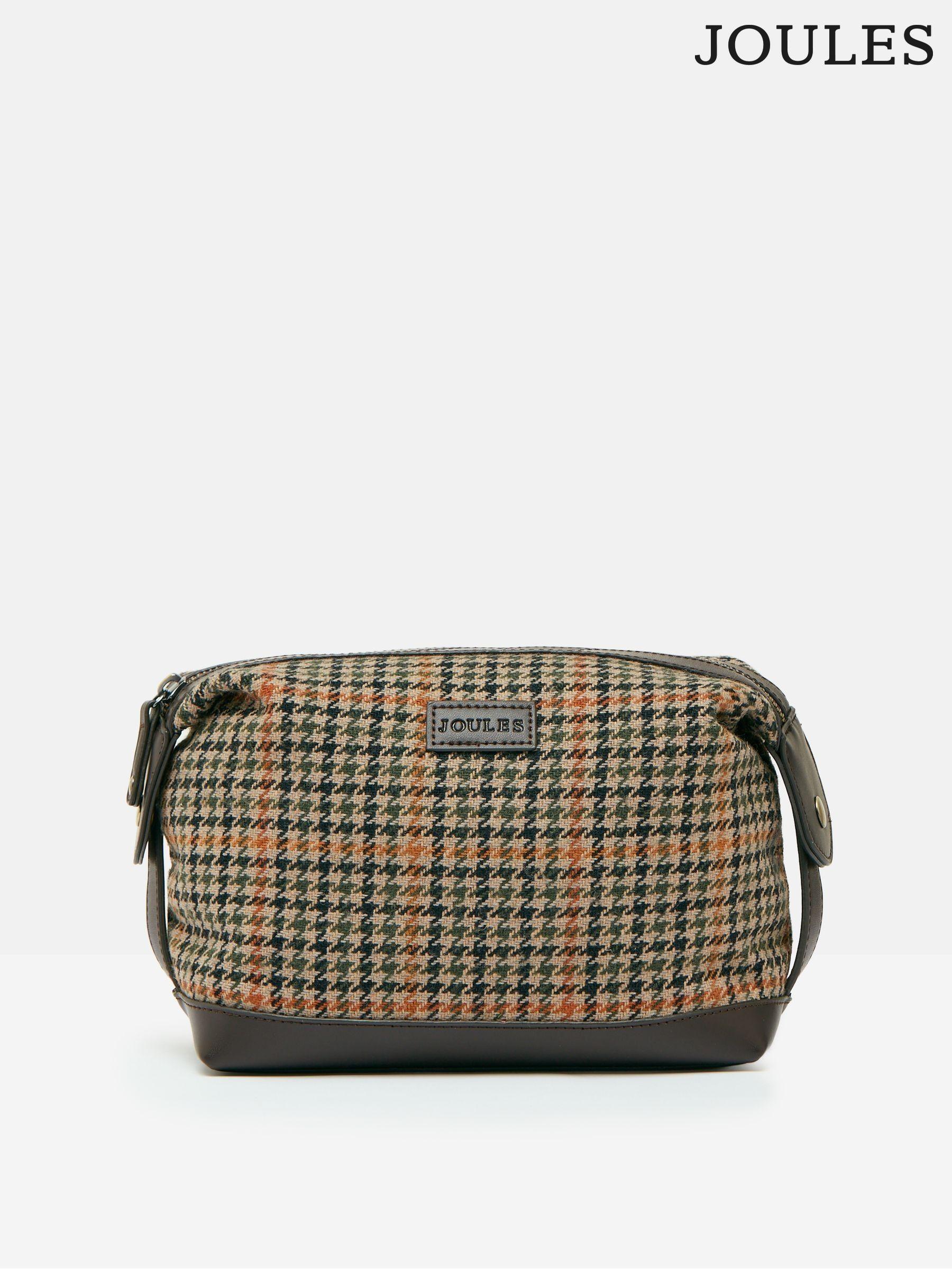 Wash Bags Brown Check Tartan Casual Accessories Next Oman