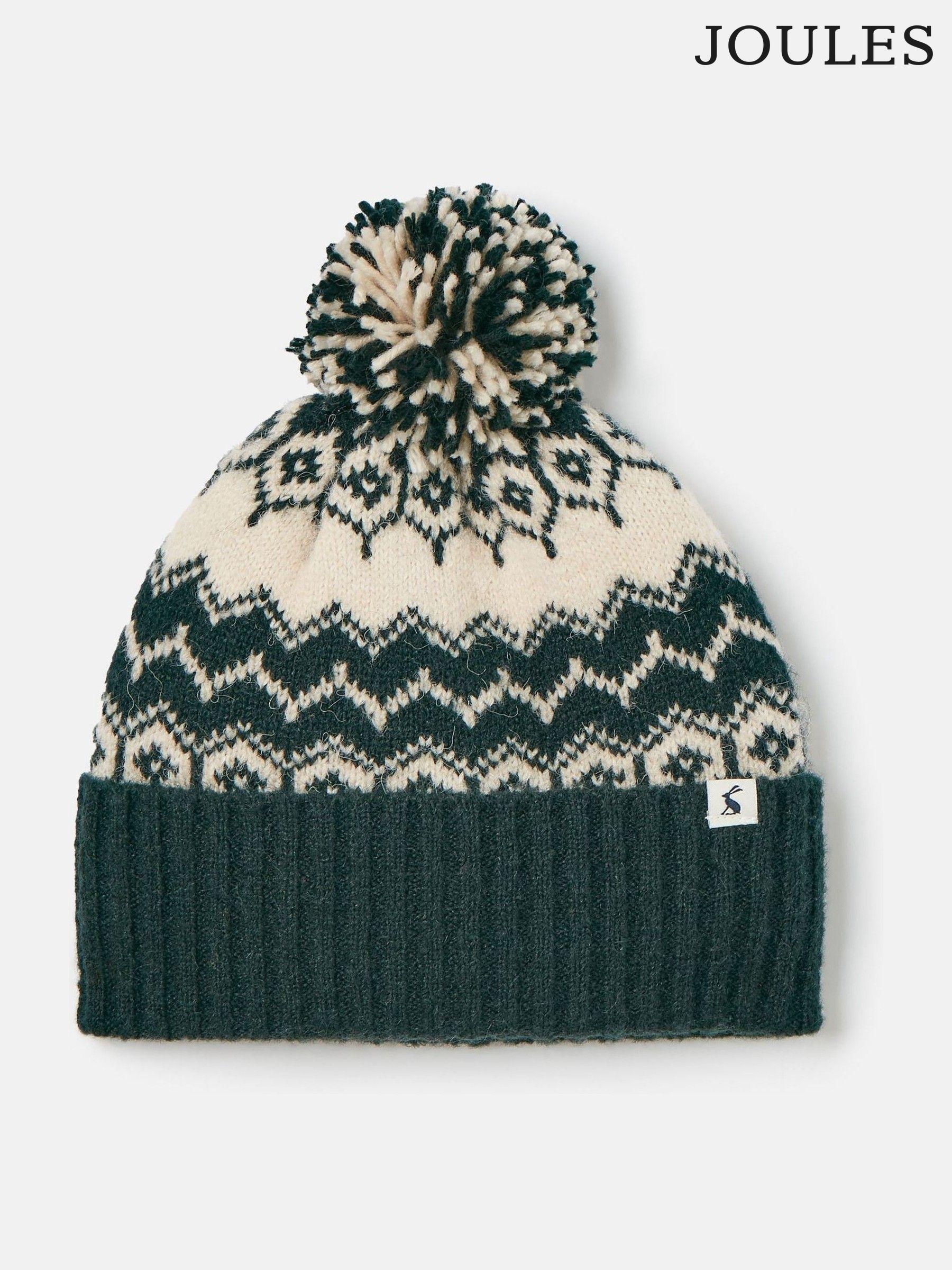 Dark green bobble hat sales