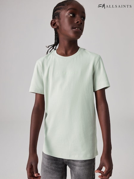 smALLSAINTS Mint Green Logo Embroidered Crew 100% Cotton T-Shirt (Q89326) | €12 - €14