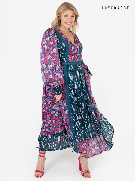 Lovedrobe Pink Mixed Print Maxi Dress (Q89498) | €32