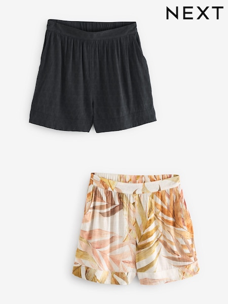 Black/White Pull-on Shorts 2 Pack (Q89625) | €6