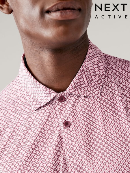 Pink Active Print Golf Polo Shirt (Q89691) | BGN 68