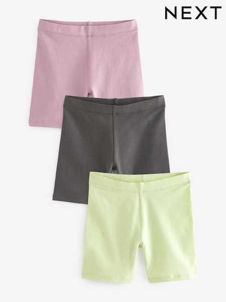 Purple/ Lime Green/ Charcoal Cycle Shorts 3 Pack (3-16yrs) (Q89789) | € 9 - € 14
