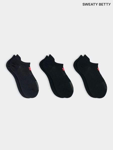 Black - Sweaty Betty Lightweight Trainer Alpin Socks 3 Pack