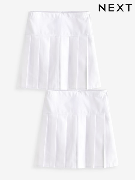 Weiß/Längere Länge - Pleated School Skirts 2 Pack (3-16yrs) (Q90055) | 6 € - 11 €