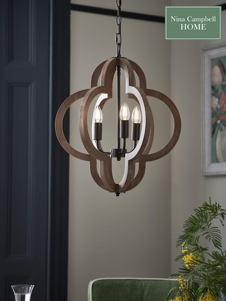Nina Campbell Wood Herland Pendant Light (Q90071) | €286