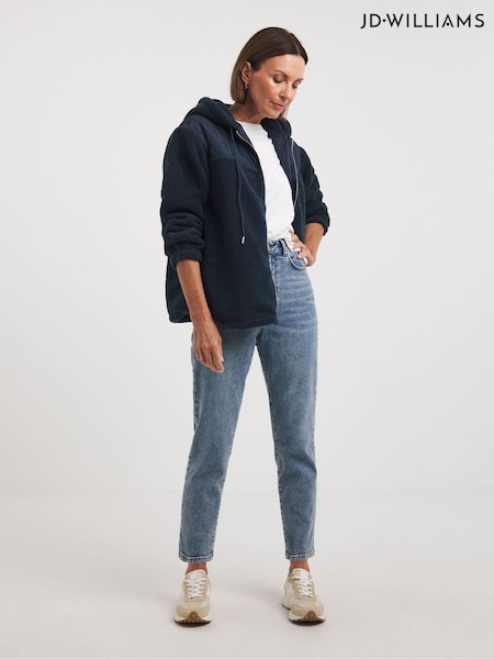 JD Williams Blue Hybrid Zip Through Pullover Hoodie (Q90484) | €24