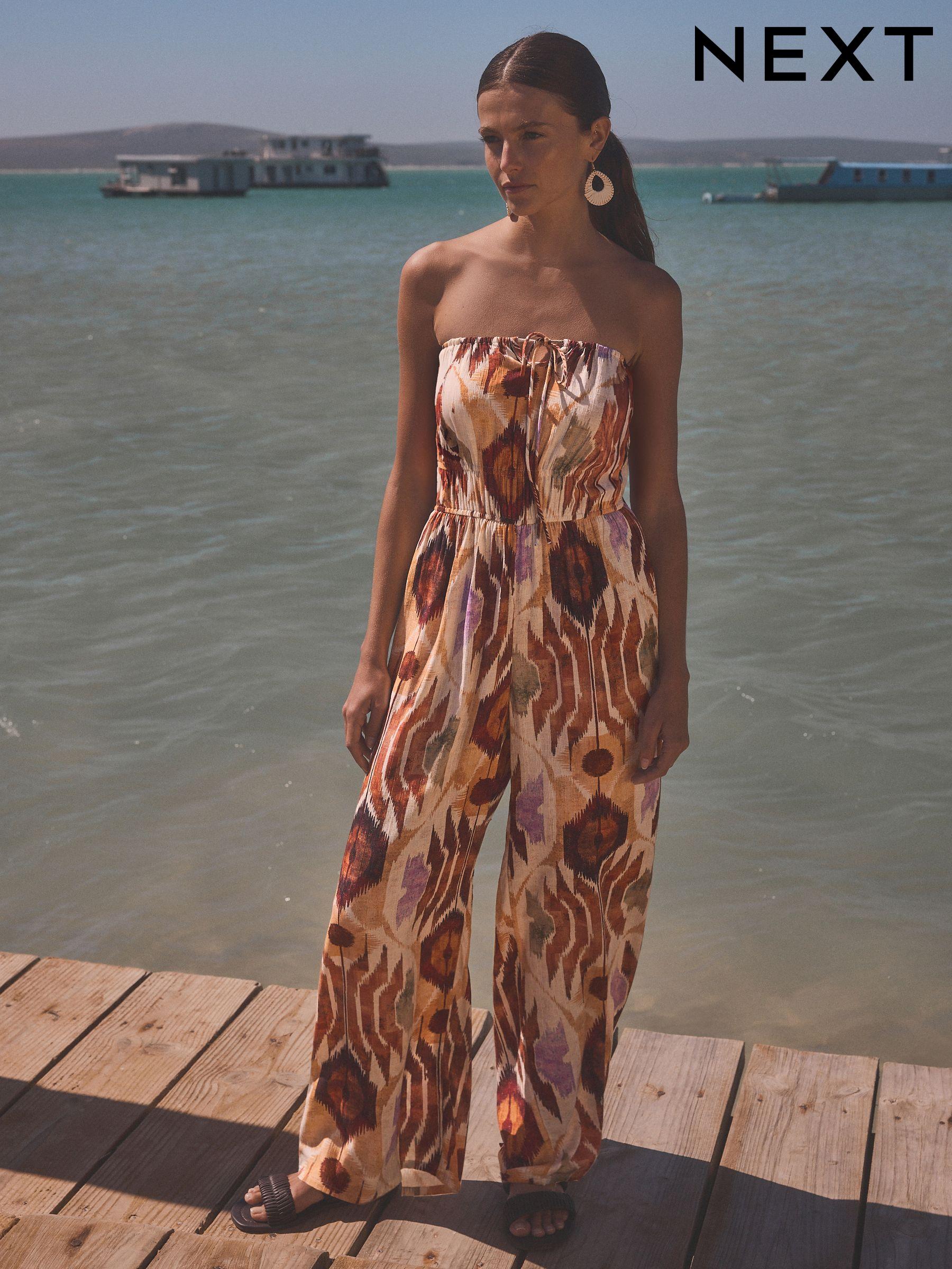 Women s Jumpsuit Print Bandeau Jumpsuitsandplaysuits Next Luxembourg