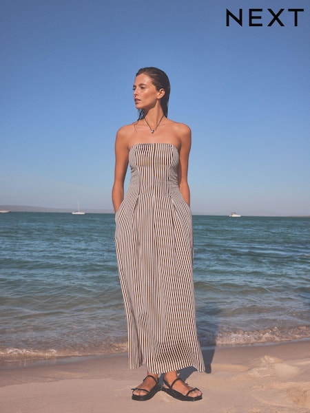 Зеленый/белый хаки - Bandeau Summer Dress (Q90763) | €10