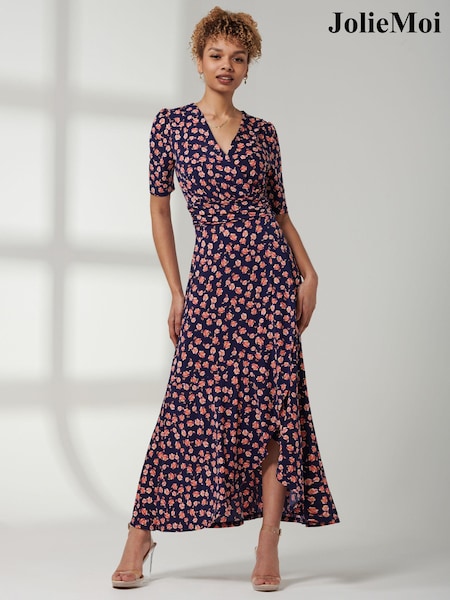 Jolie Moi Print Viscose Frill Hem Maxi Dress (Q90914) | 43 €