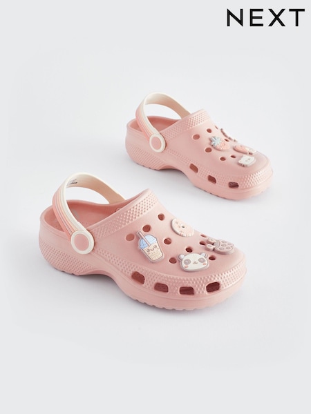 Pink Character Badge Clogs (Q90955) | AED40 - AED51