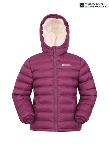 Mountain Warehouse Pink Kids Seasons Water Resistant Faux Fur Lined Padded Jacket (Q90976) | R$ 445