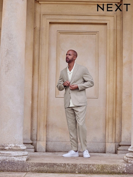 Neutral Slim Fit Waffle Texture Suit Trousers (Q90999) | €17.50
