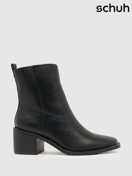 Schuh Bowie Block Heel Rand Black Boots (Q91174) | 42 €