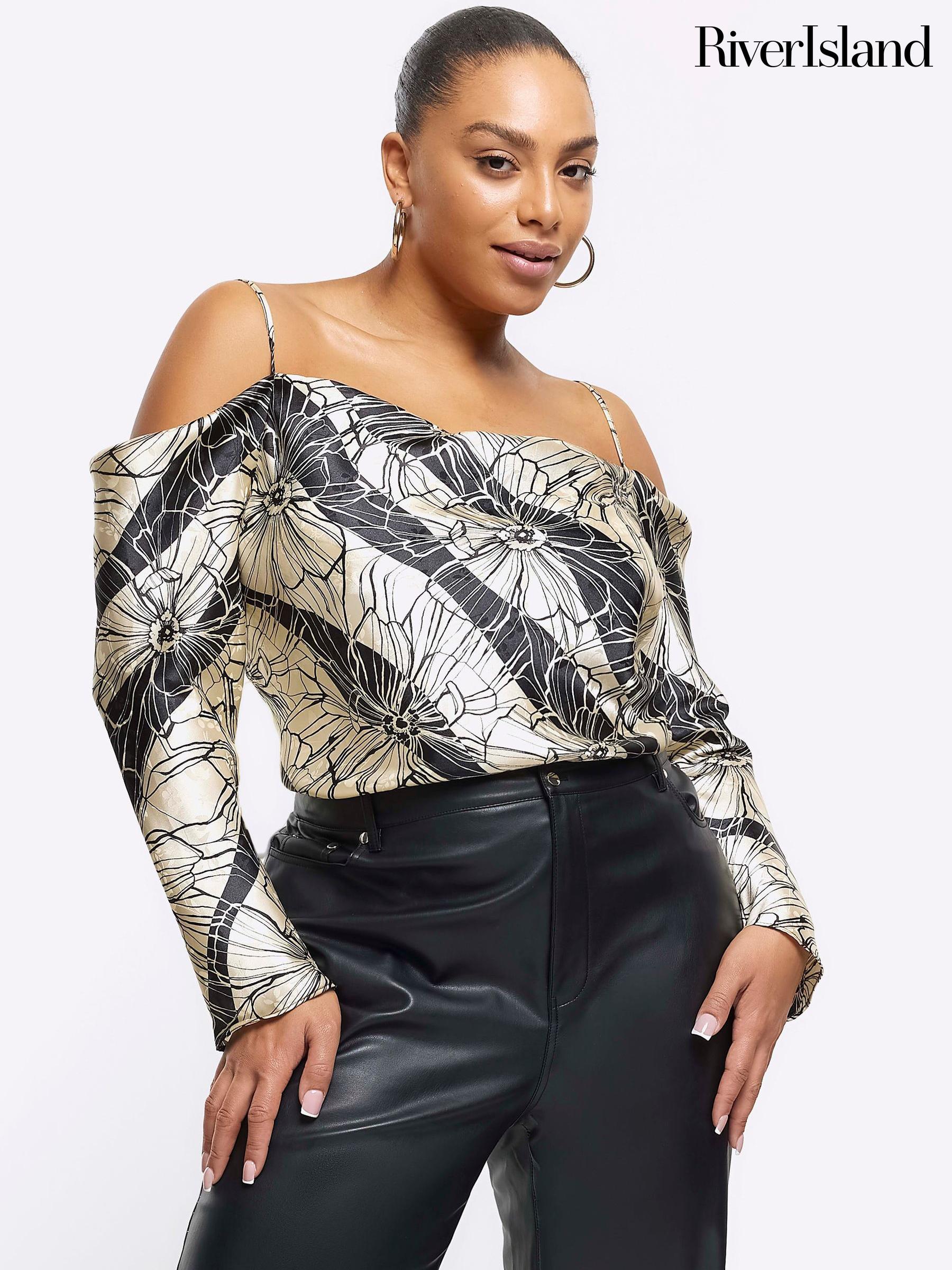 River island bardot tops on sale