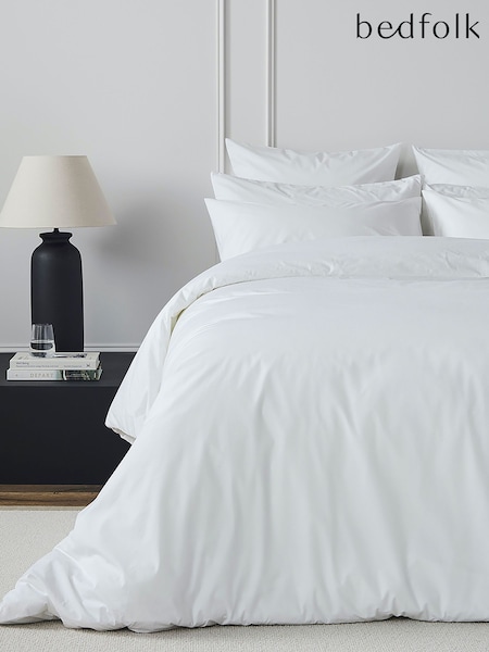 Bedfolk White Classic Cotton Duvet Cover (Q91246) | €75 - €106