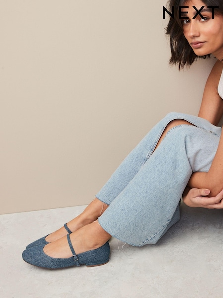 Denim modra - Forever Comfort® Mary Jane Shoes (Q91499) | € 18