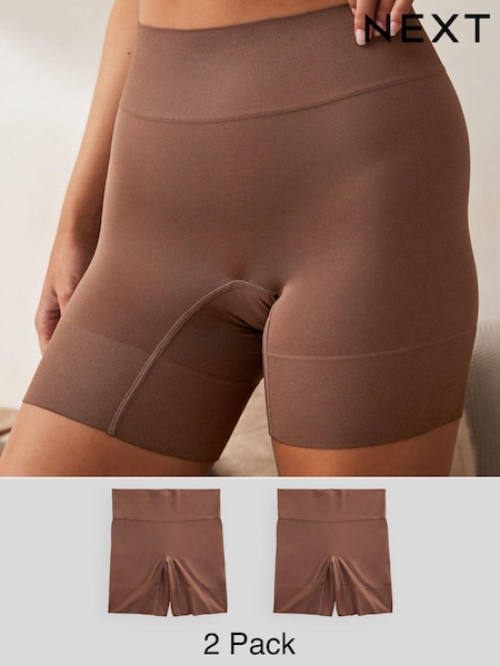Chocolate Seamless Smoothing Anti-Chafe Shorts 2 Pack (Q91574) | $47