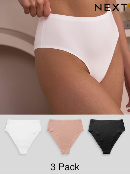 Черный/белый/Praline телесный - No VPL Comfort Knickers 3 Pack (Q91581) | €20