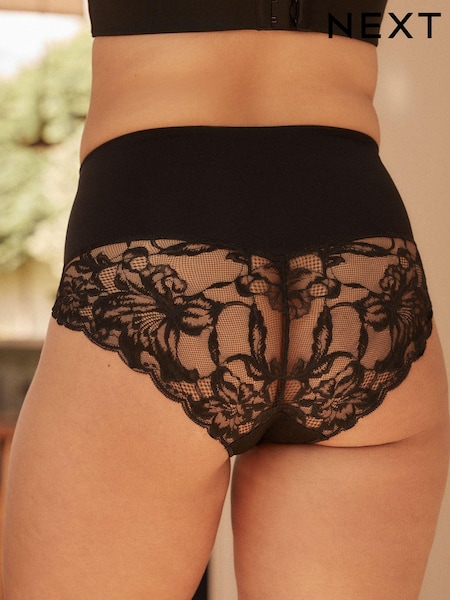 Black Shaping Seamless Lace Back Knickers (Q91623) | €16