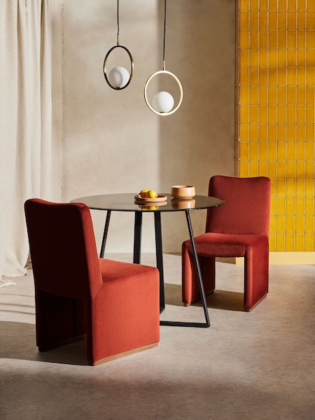 MADE.COM Rust Red Velvet Tova Dining Chair (Q91675) | €276
