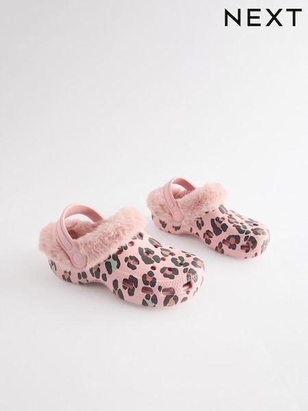 Pink Faux Fur Lined Clog Slippers (Q91801) | BGN 42 - BGN 51