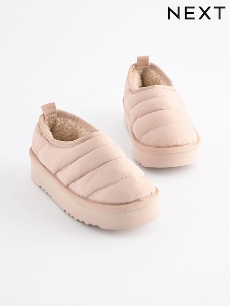 Нейтральный - Quilted Flatform Shoot Slippers (Q91826) | €14 - €17