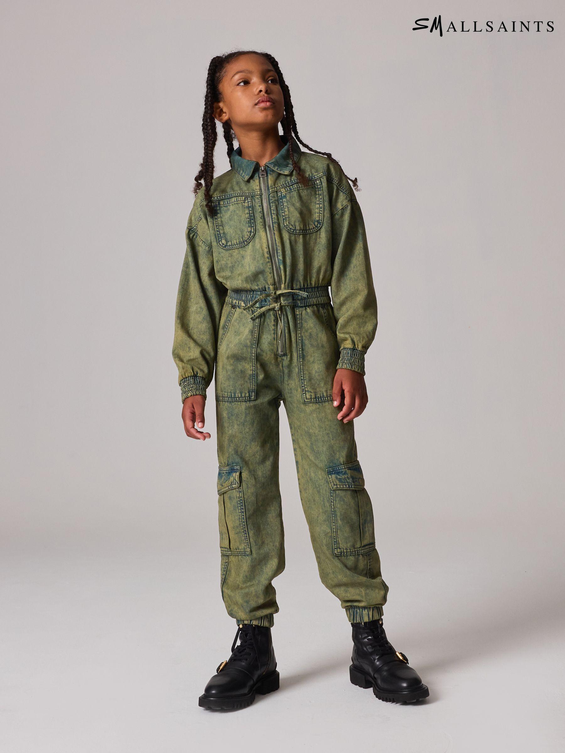 Next girls denim jumpsuit sales