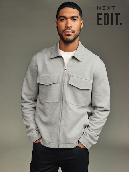 Grey EDIT Jersey Shacket (Q91990) | €9