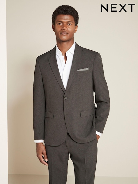 Charcoal Grey Regular Fit Essential Suit Jacket (Q92131) | €63