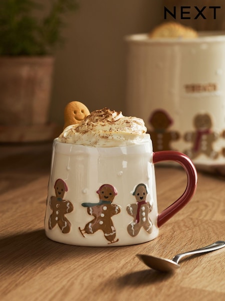 Natural Gingerbread Friends Christmas Mug (Q92239) | 29 QAR