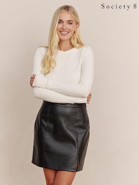 Society 8 Guinevere Black PU Mini Skirt (Q92461) | €8