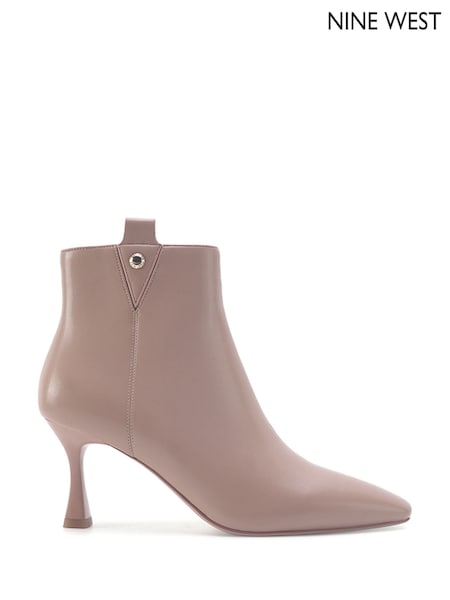 Nine West Womens 'Obela' Spool Heel Pink Ankle Boots (Q92756) | 322 LEI
