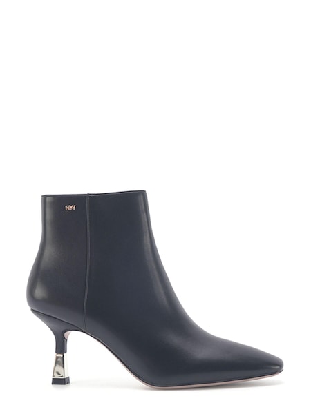 Nine West Womens 'Henna' Spool Heel Black Boots with Zipper (Q92770) | €69