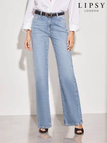 Lipsy Blue Mid Waist Wide Leg Jeans (Q92813) | €20