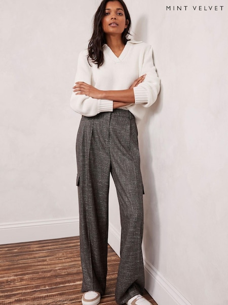 Mint Velvet Grey Grey Wide Leg Trousers (Q92837) | €66