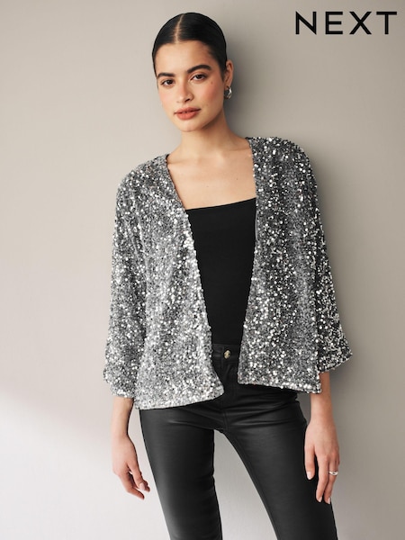 Silver Sequin Jacket (Q92954) | €38
